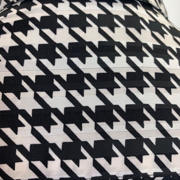 Jones New York collection houndstooth button front blouse black white Sz14 NWOT - Picture 5 of 10